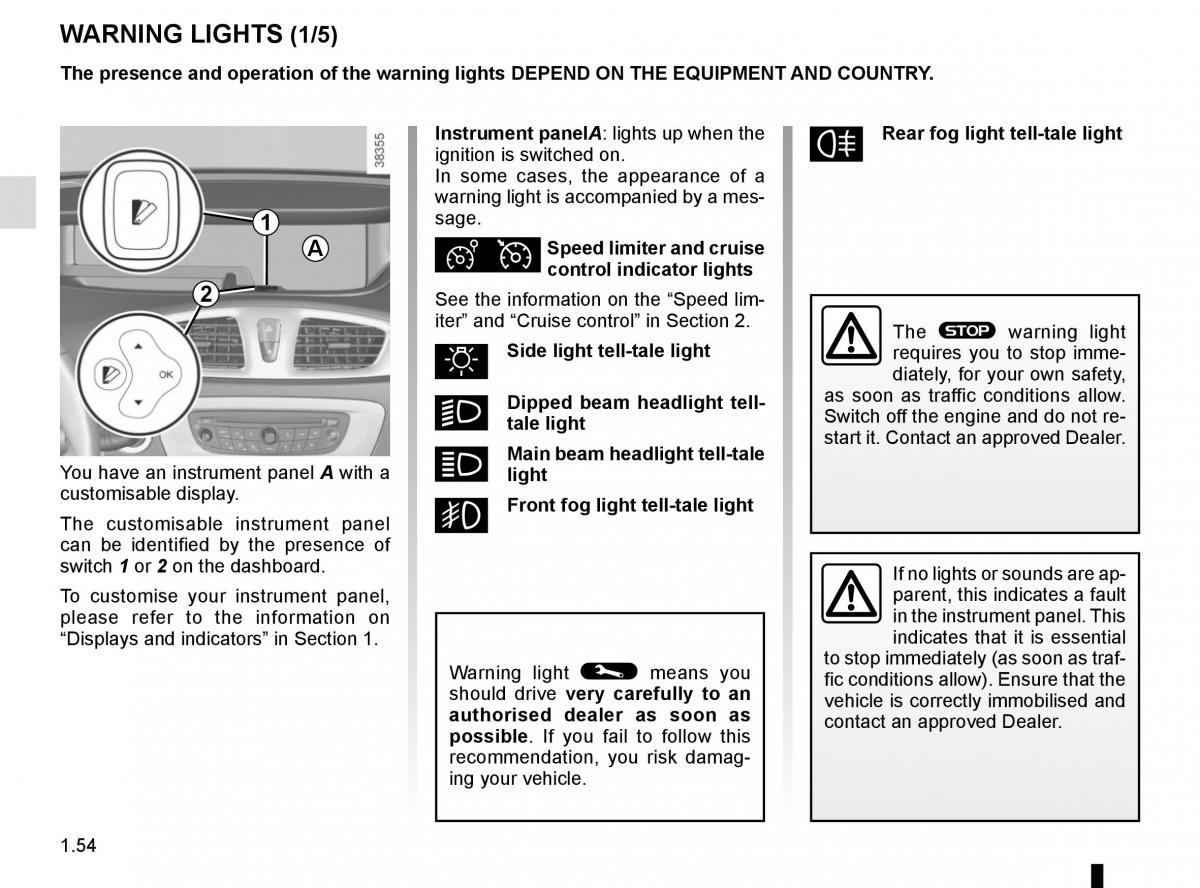 Renault Scenic III 3 owners manual / page 60