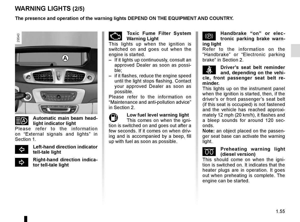 Renault Scenic III 3 owners manual / page 61