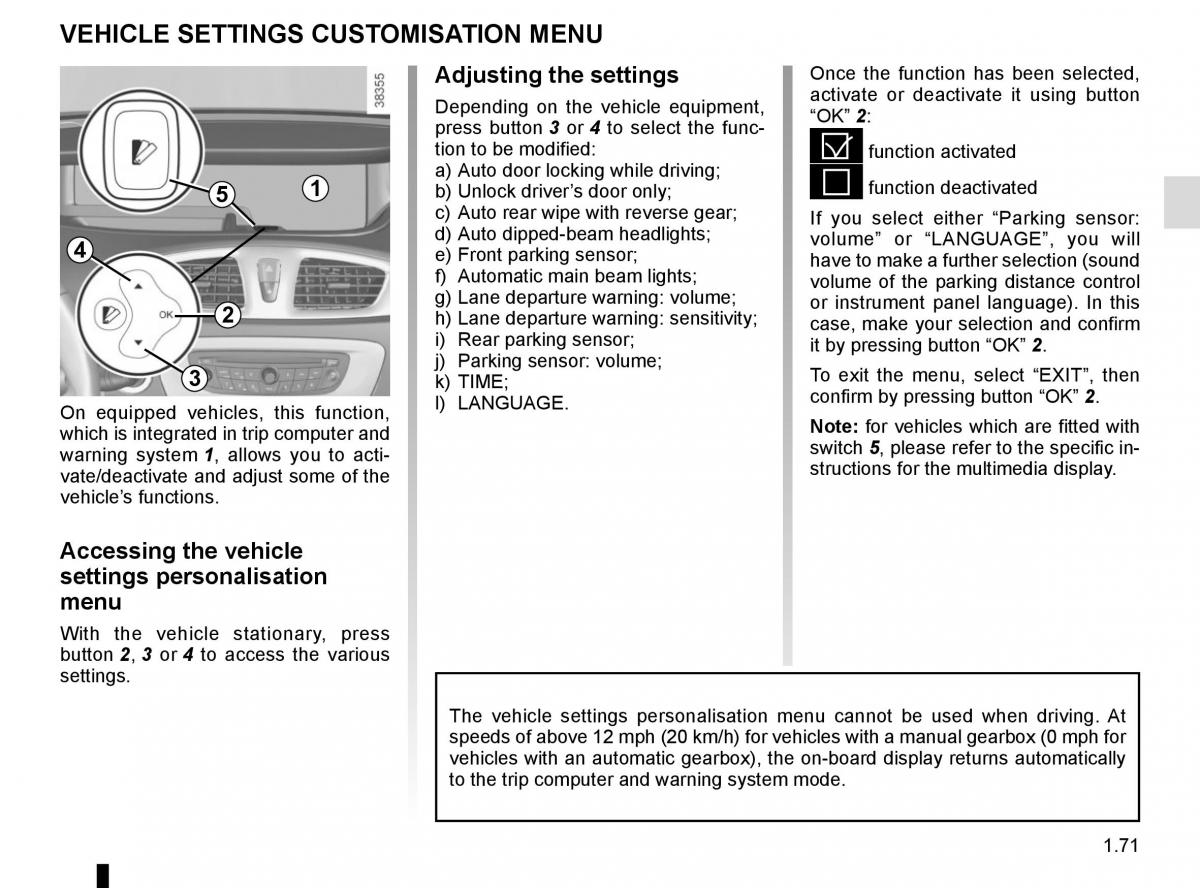 Renault Scenic III 3 owners manual / page 77