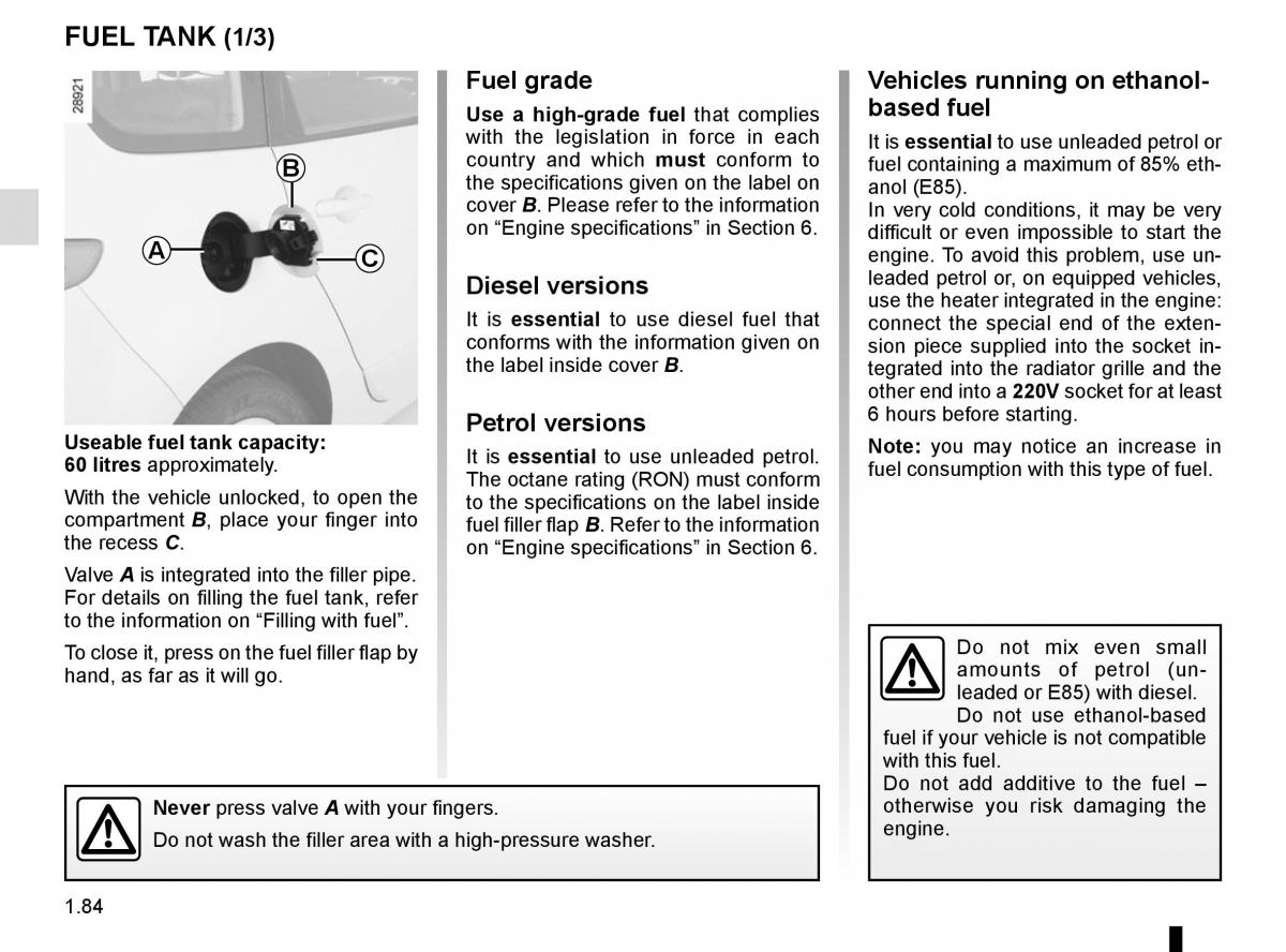 Renault Scenic III 3 owners manual / page 90