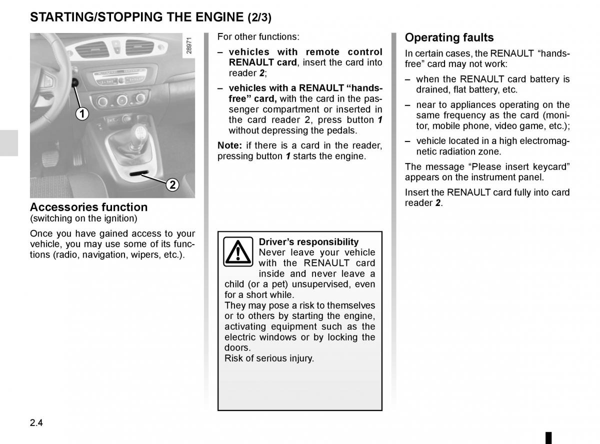 Renault Scenic III 3 owners manual / page 96