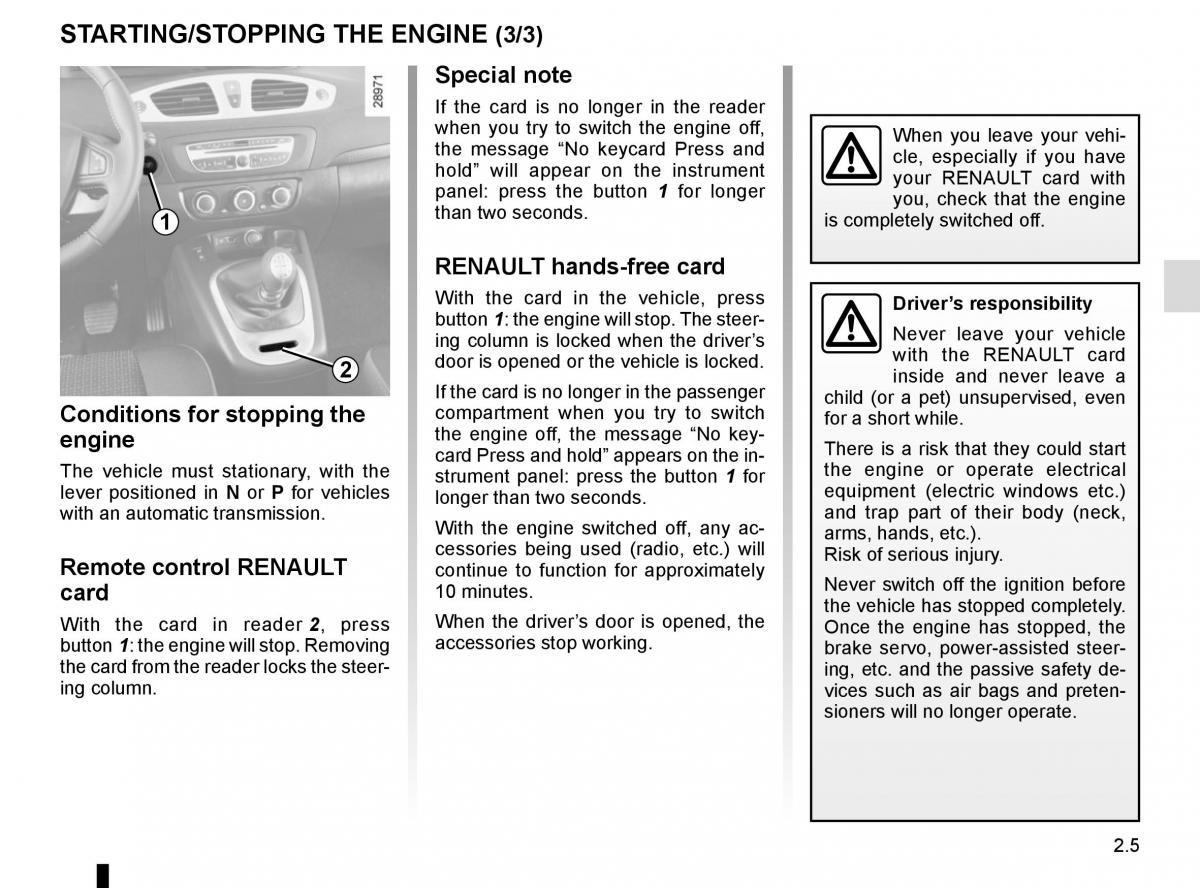 Renault Scenic III 3 owners manual / page 97