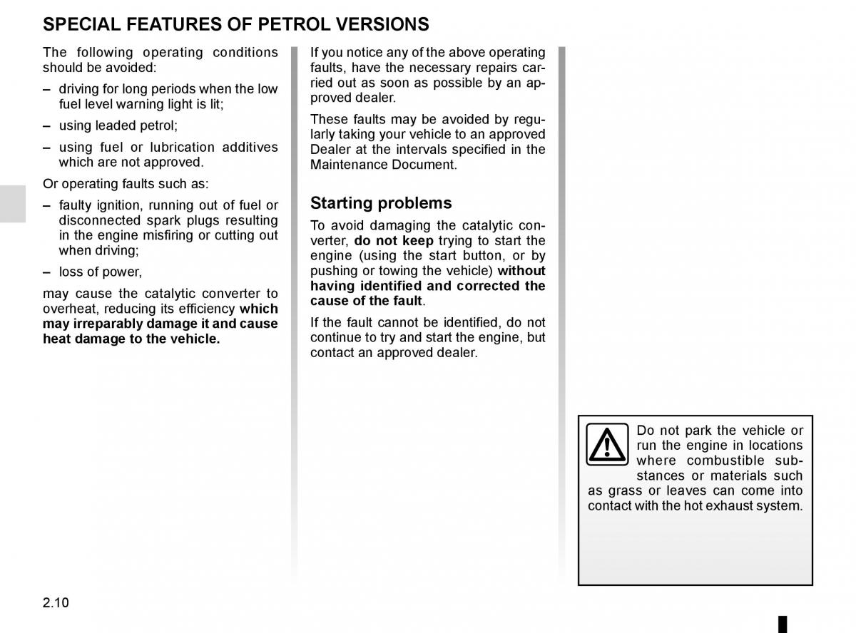 Renault Scenic III 3 owners manual / page 102