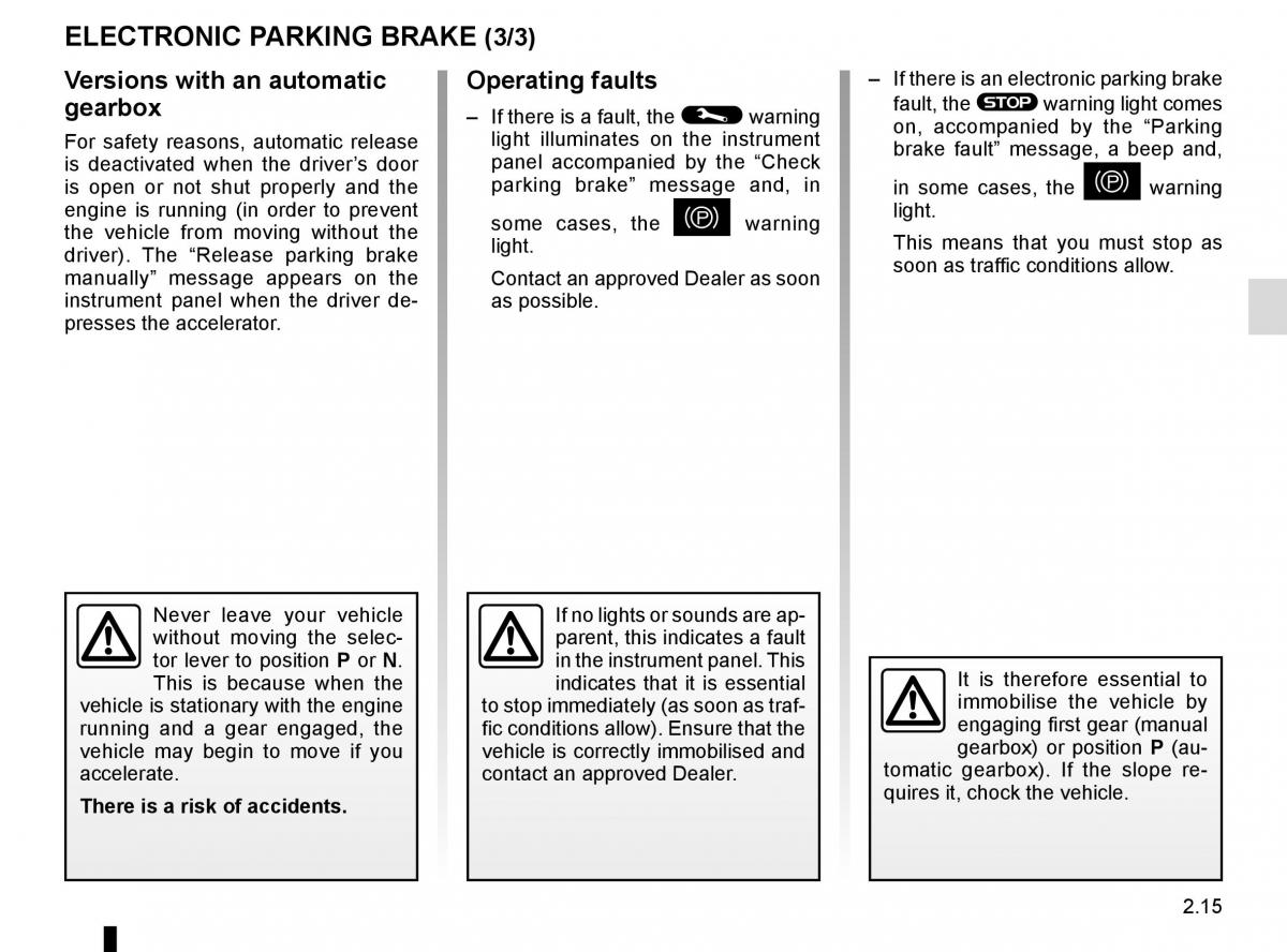 Renault Scenic III 3 owners manual / page 107