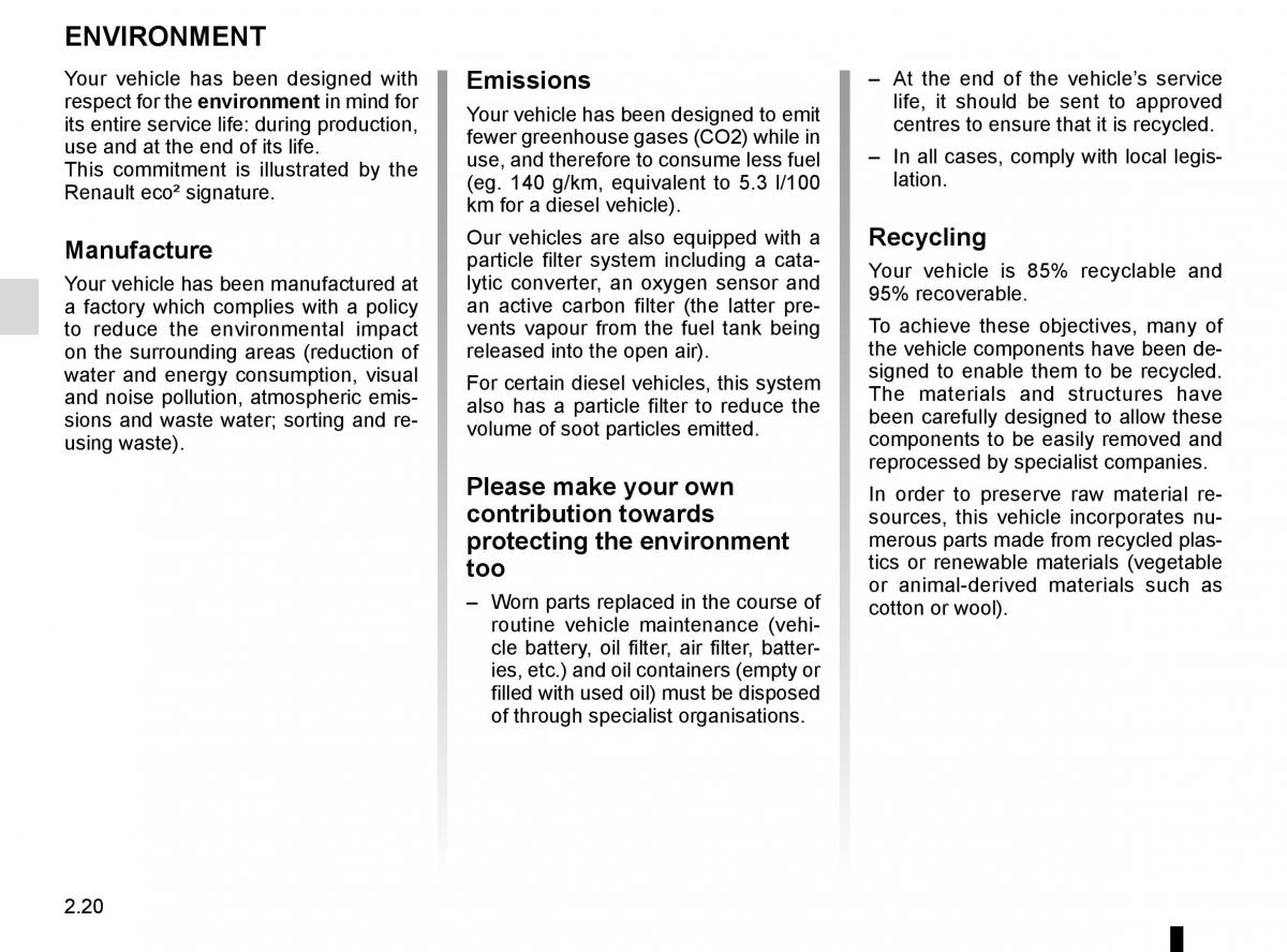 Renault Scenic III 3 owners manual / page 112