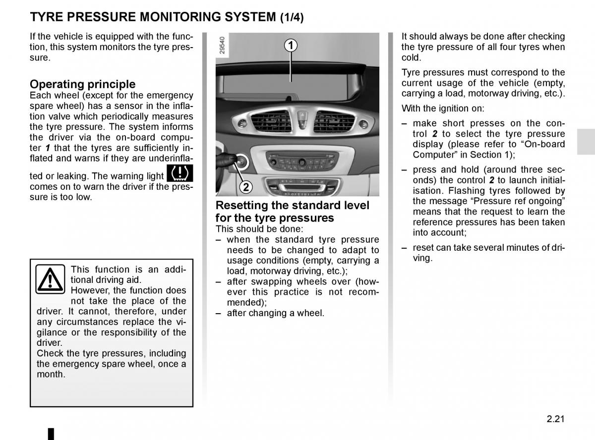 Renault Scenic III 3 owners manual / page 113