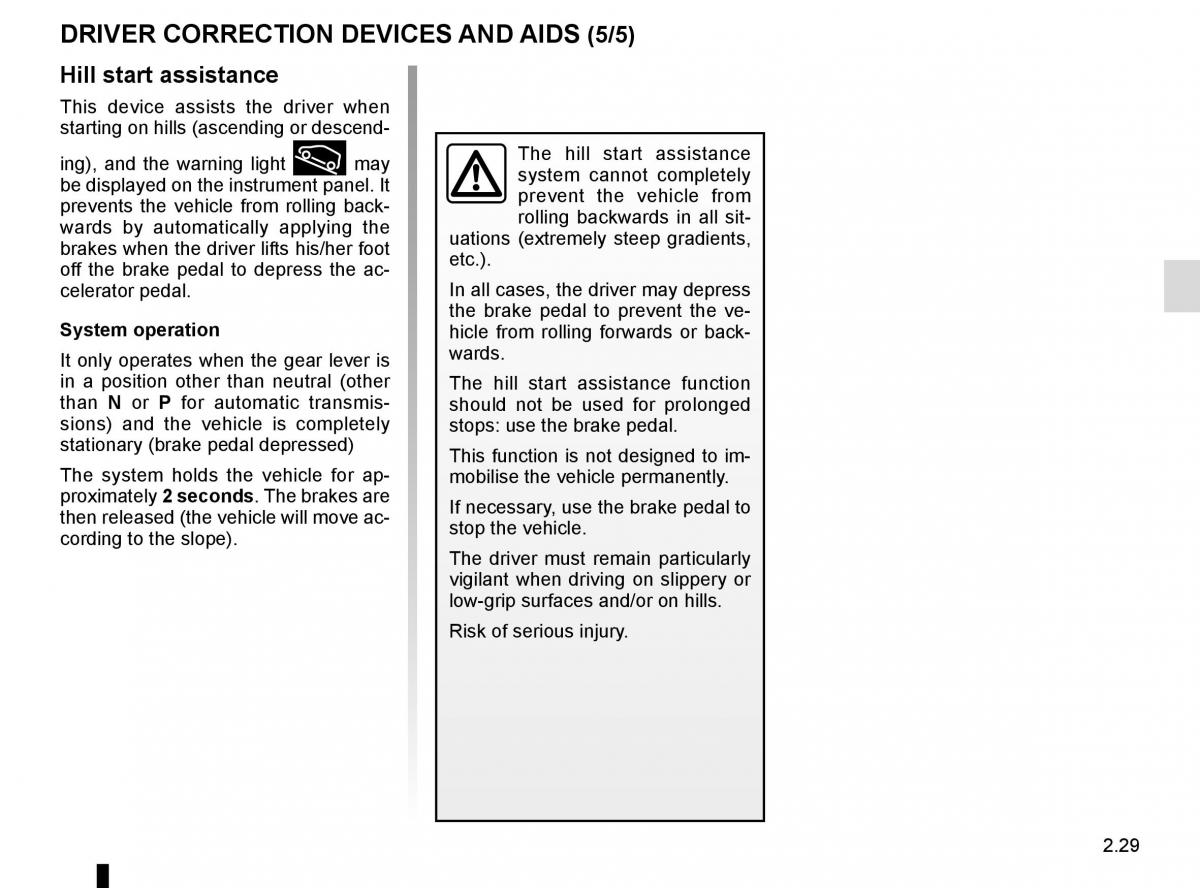 Renault Scenic III 3 owners manual / page 121