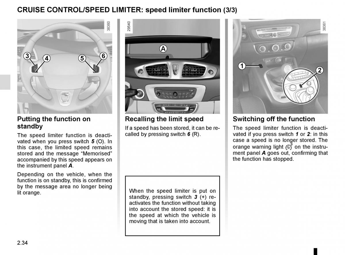 Renault Scenic III 3 owners manual / page 126