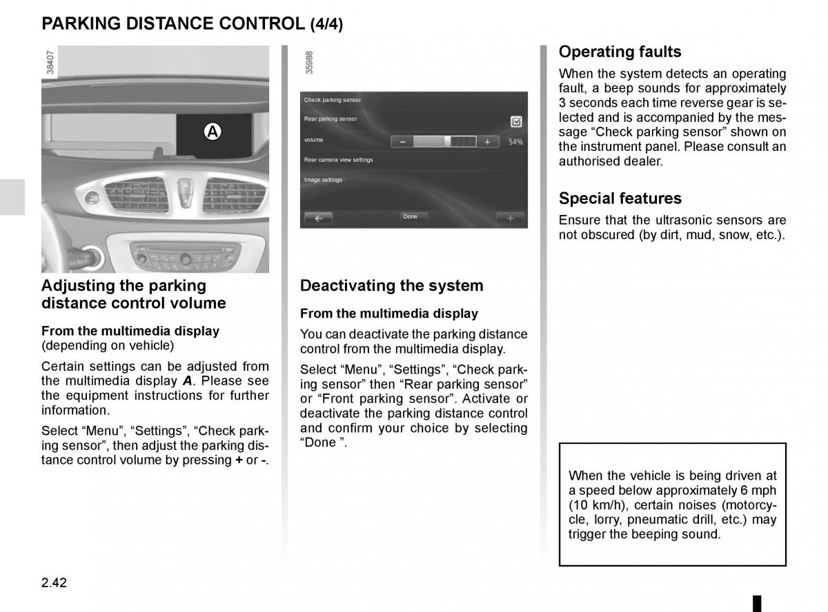 Renault Scenic III 3 owners manual / page 134