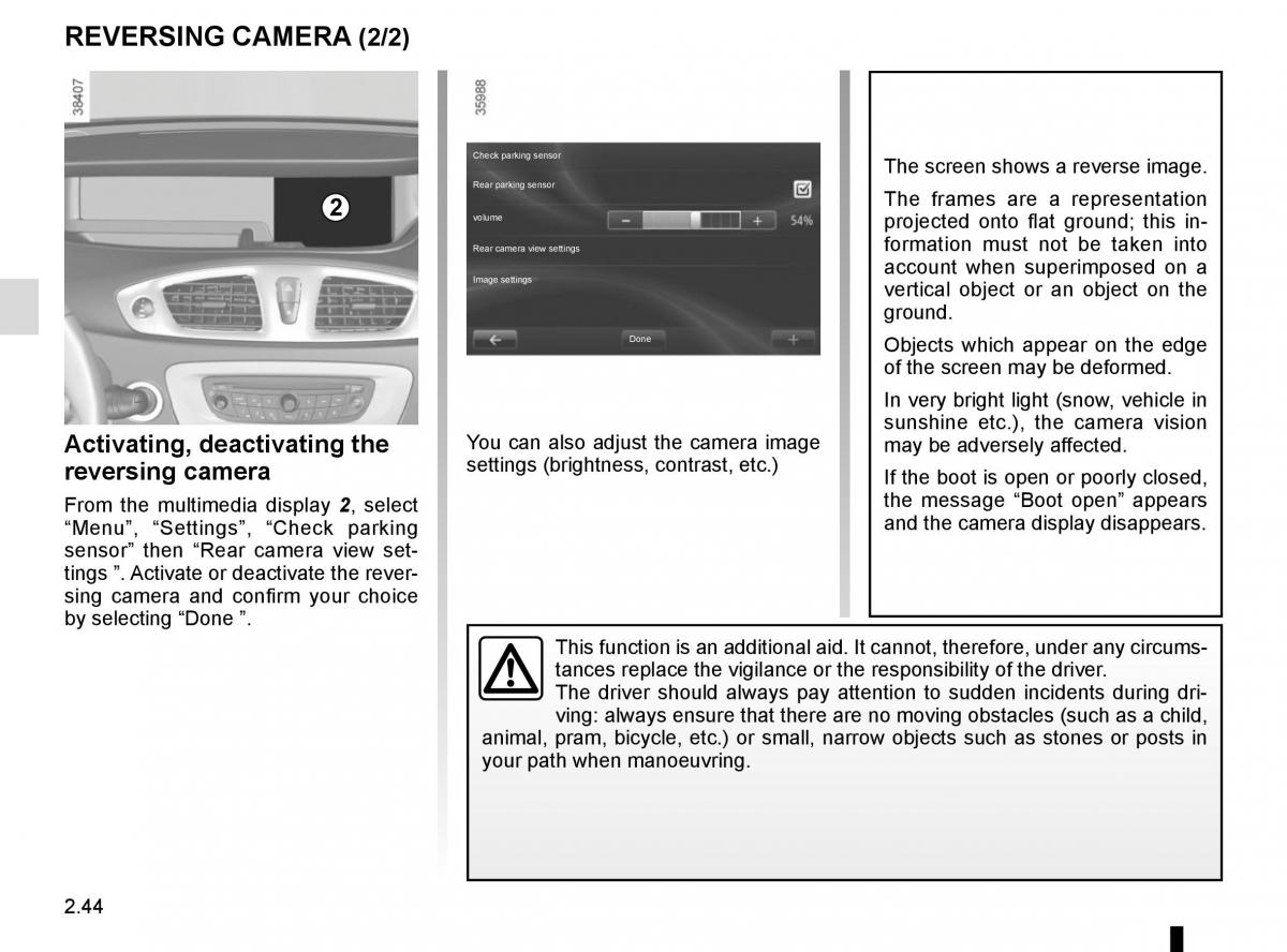 Renault Scenic III 3 owners manual / page 136