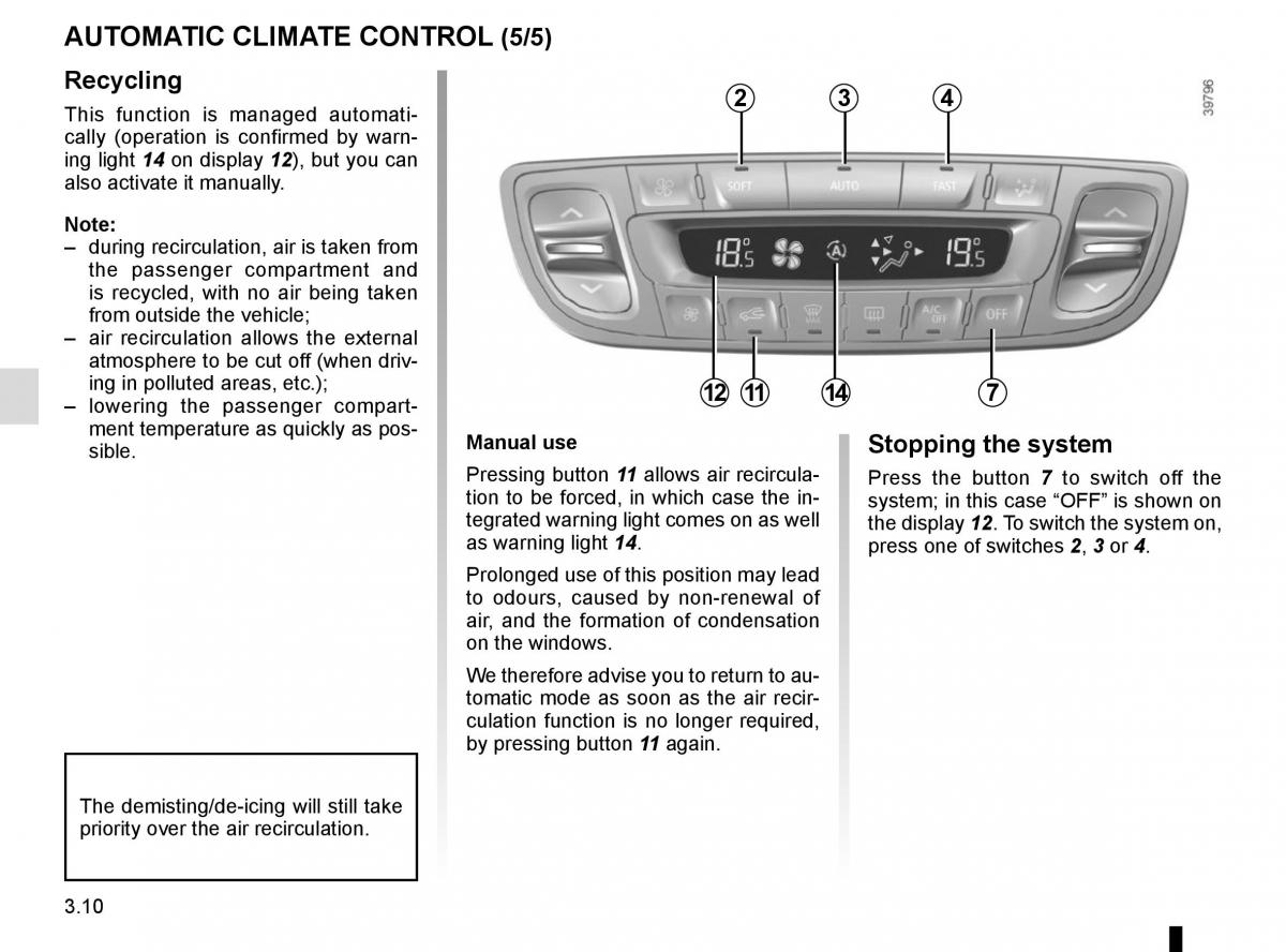 Renault Scenic III 3 owners manual / page 150