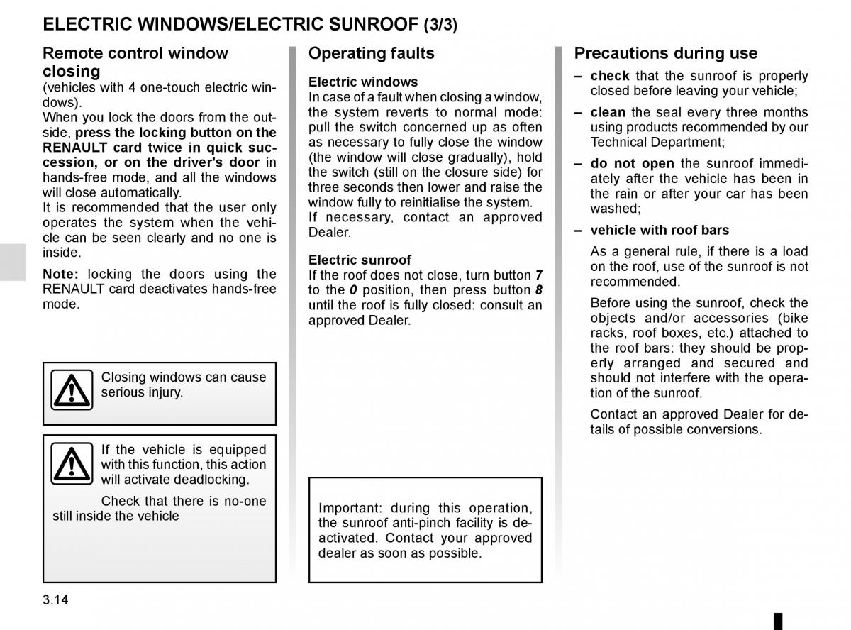 Renault Scenic III 3 owners manual / page 154