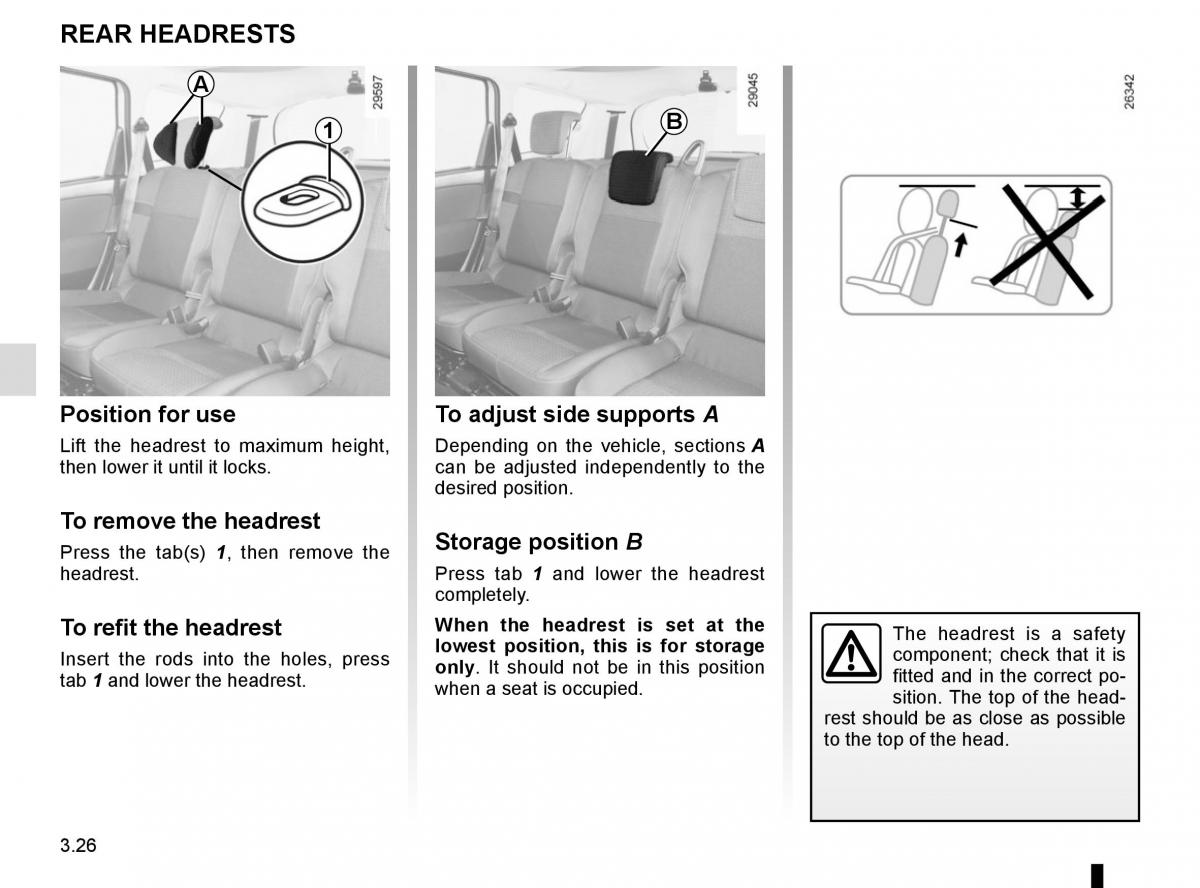 Renault Scenic III 3 owners manual / page 166