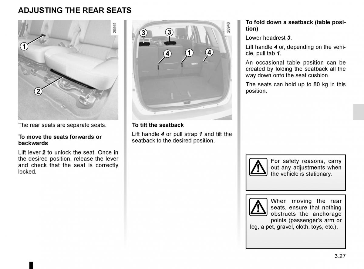 Renault Scenic III 3 owners manual / page 167