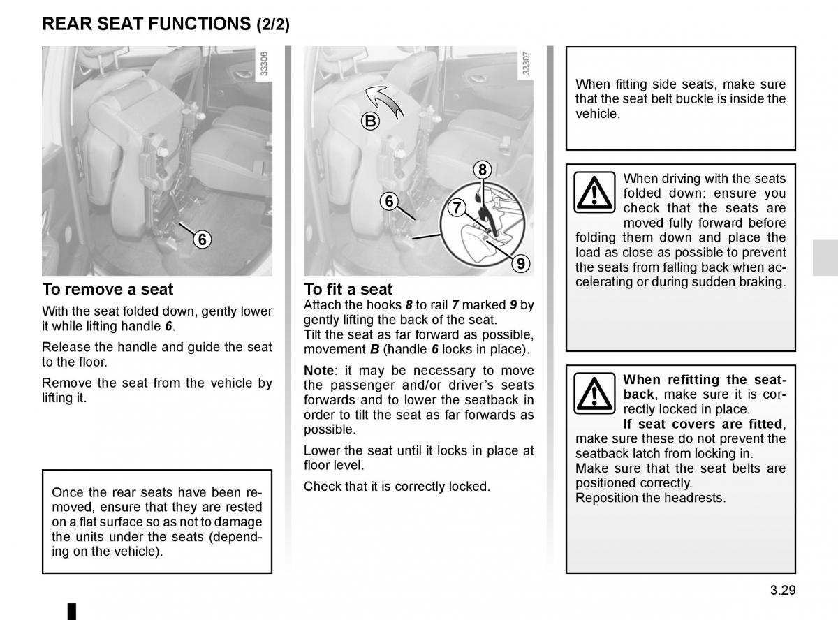 Renault Scenic III 3 owners manual / page 169