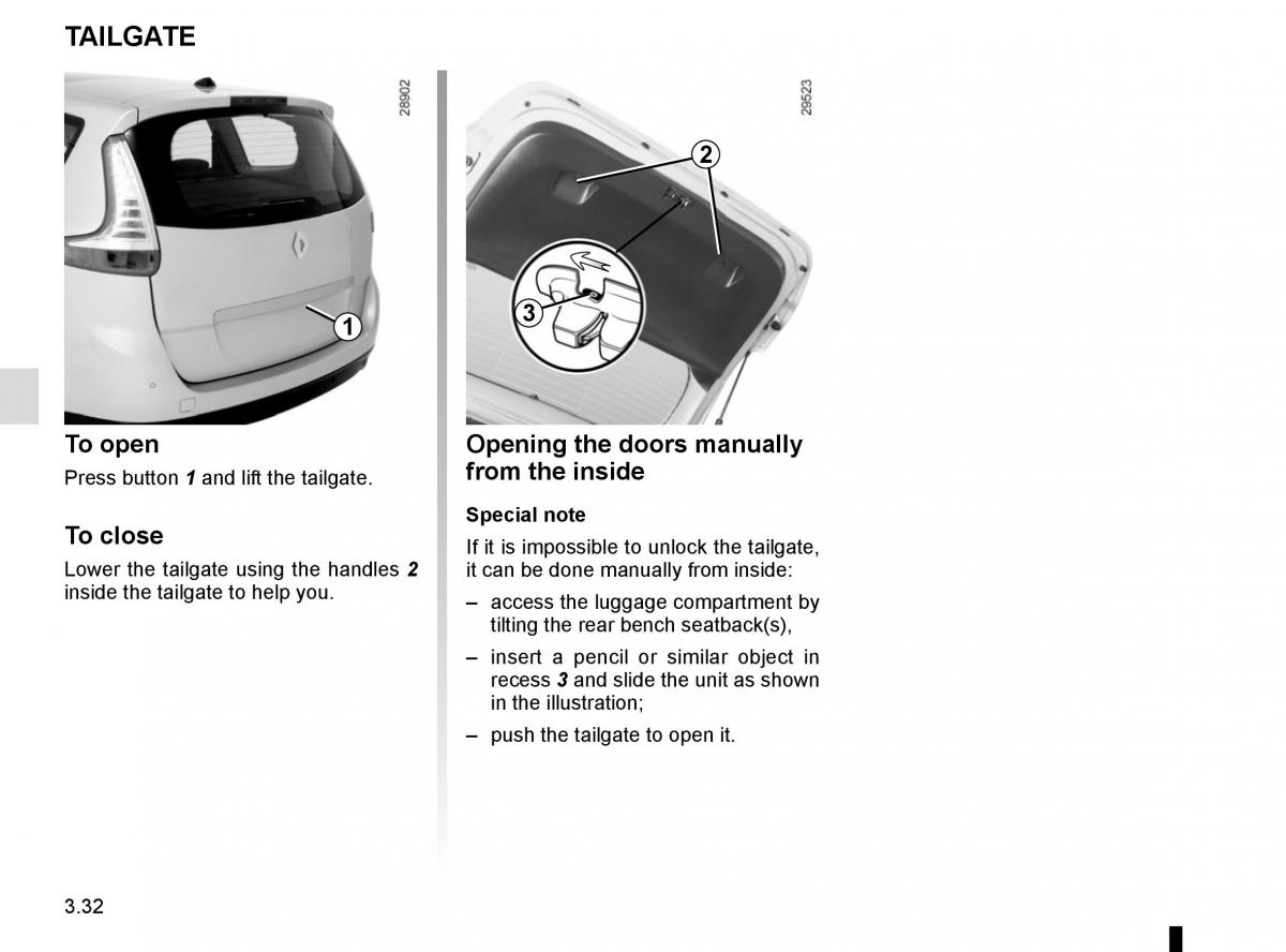 Renault Scenic III 3 owners manual / page 172