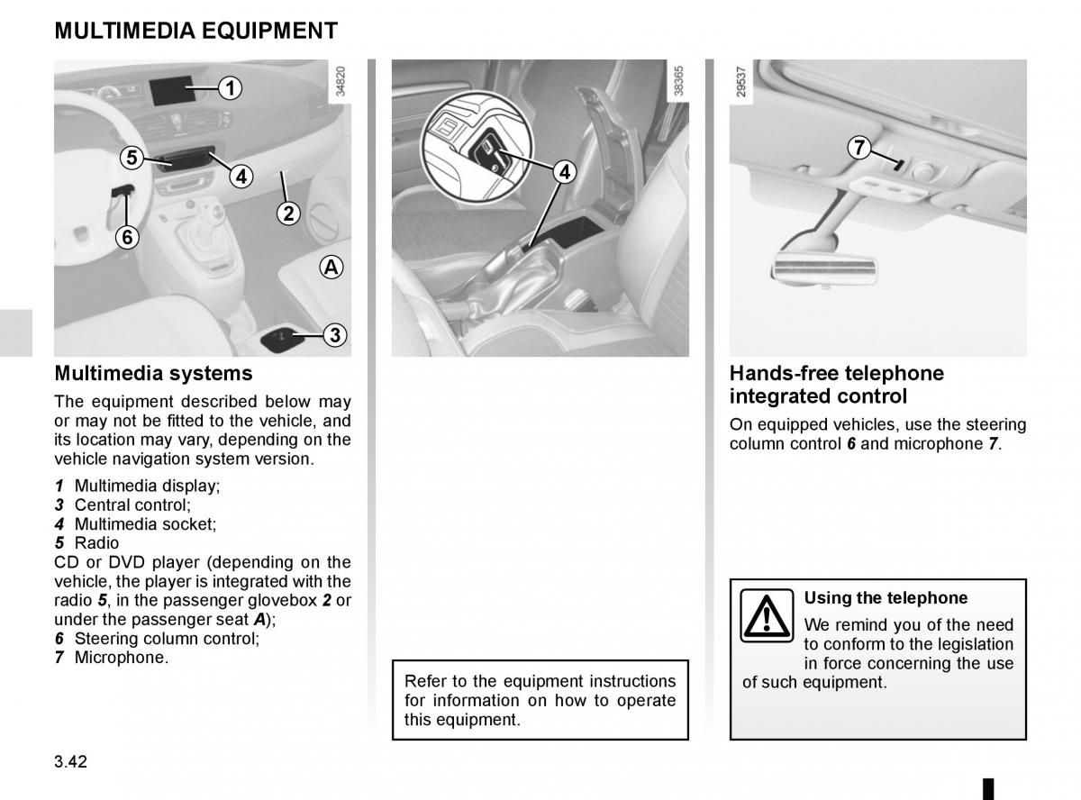 Renault Scenic III 3 owners manual / page 182