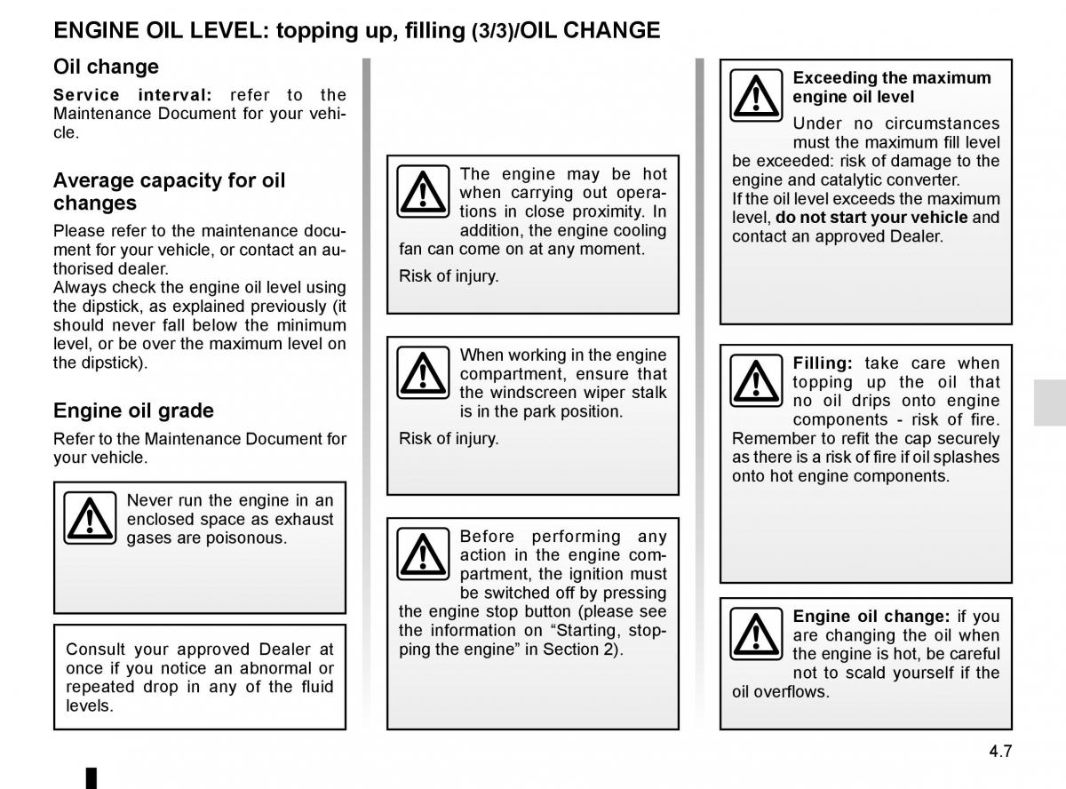 Renault Scenic III 3 owners manual / page 189