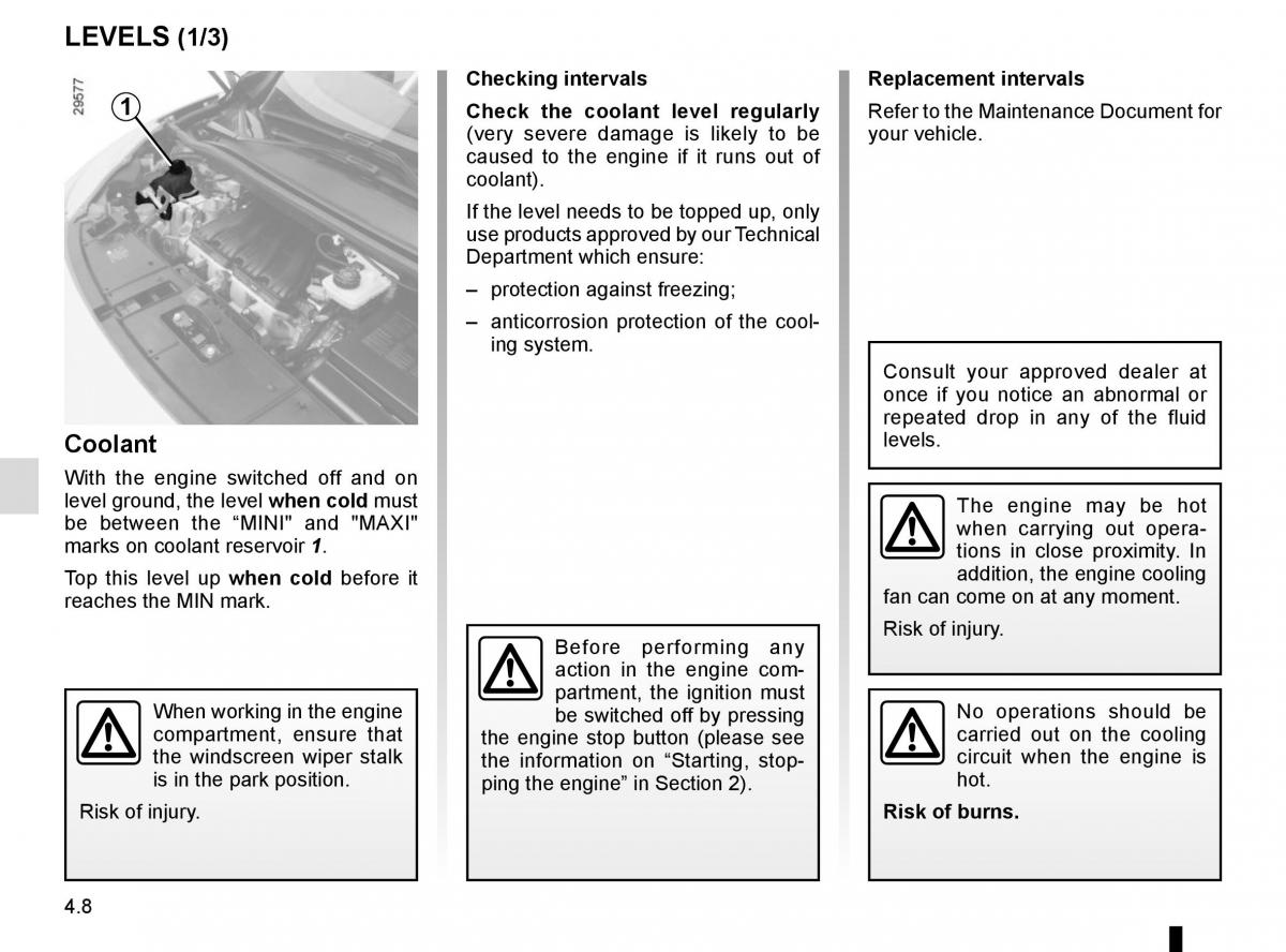 Renault Scenic III 3 owners manual / page 190