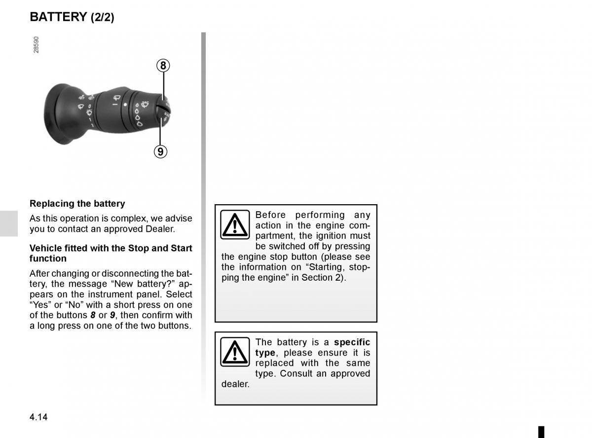 Renault Scenic III 3 owners manual / page 196