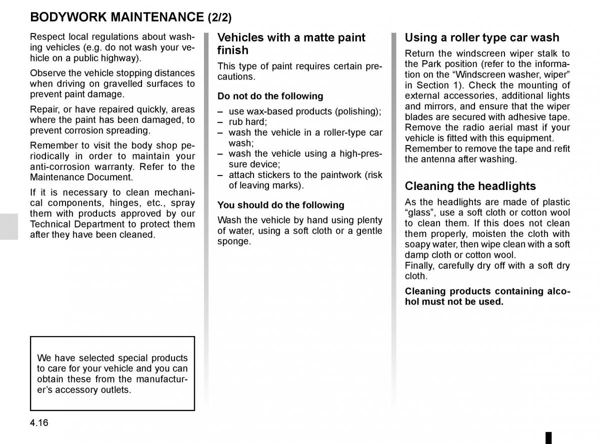 Renault Scenic III 3 owners manual / page 198