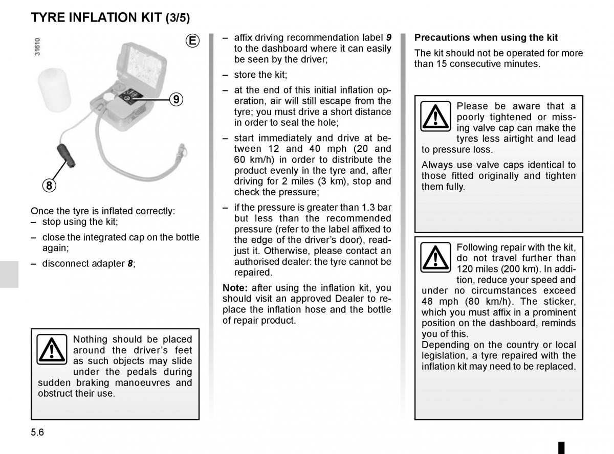 Renault Scenic III 3 owners manual / page 206