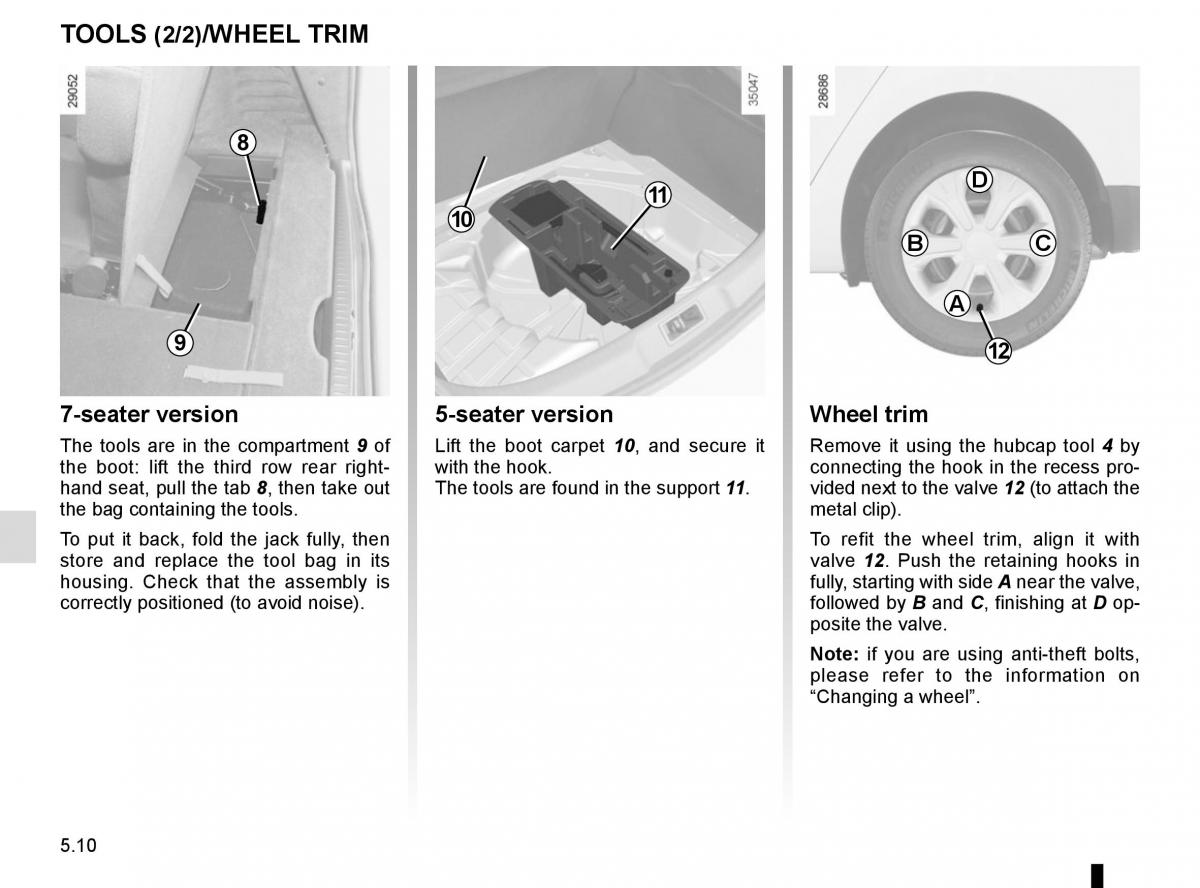 Renault Scenic III 3 owners manual / page 210