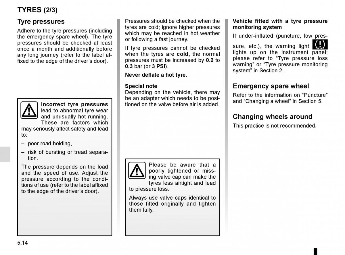 Renault Scenic III 3 owners manual / page 214