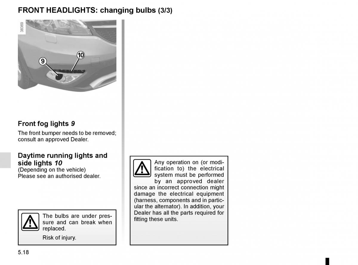 Renault Scenic III 3 owners manual / page 218