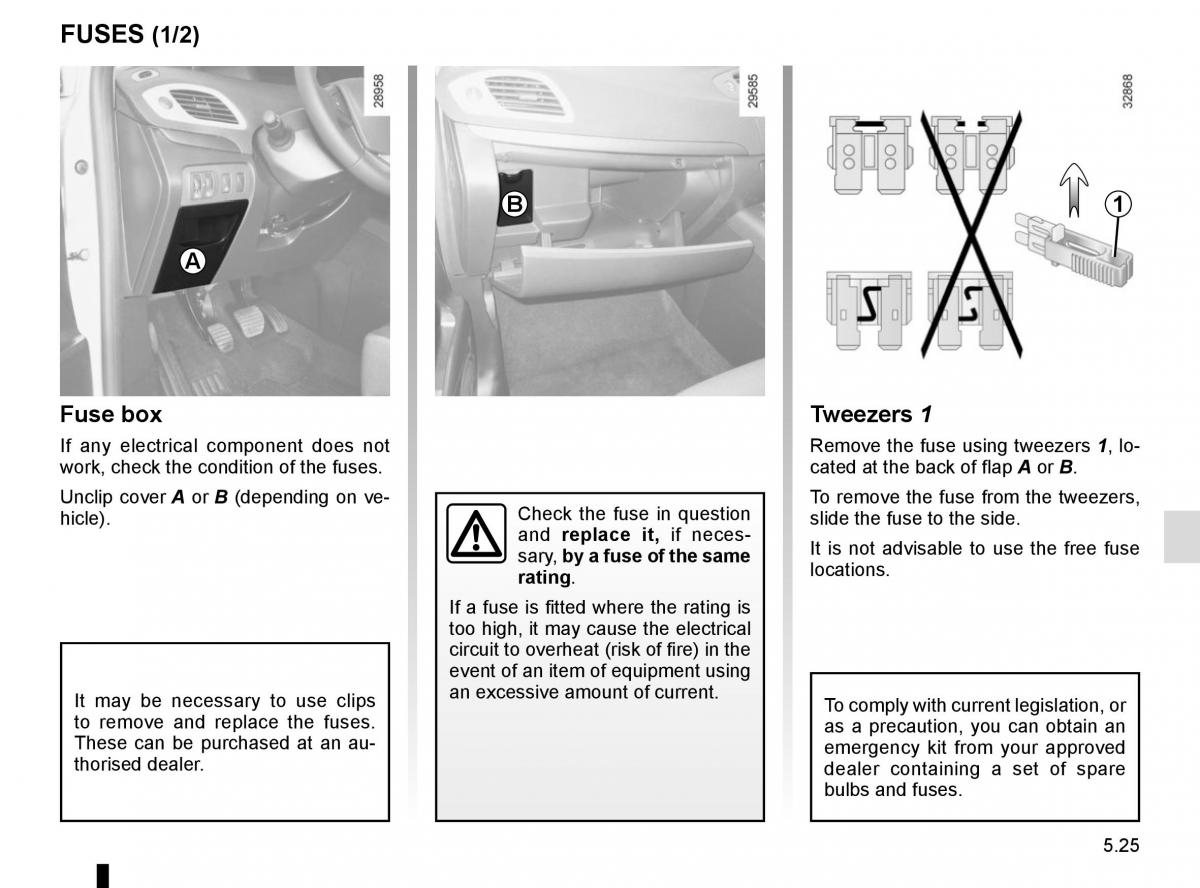 Renault Scenic III 3 owners manual / page 225