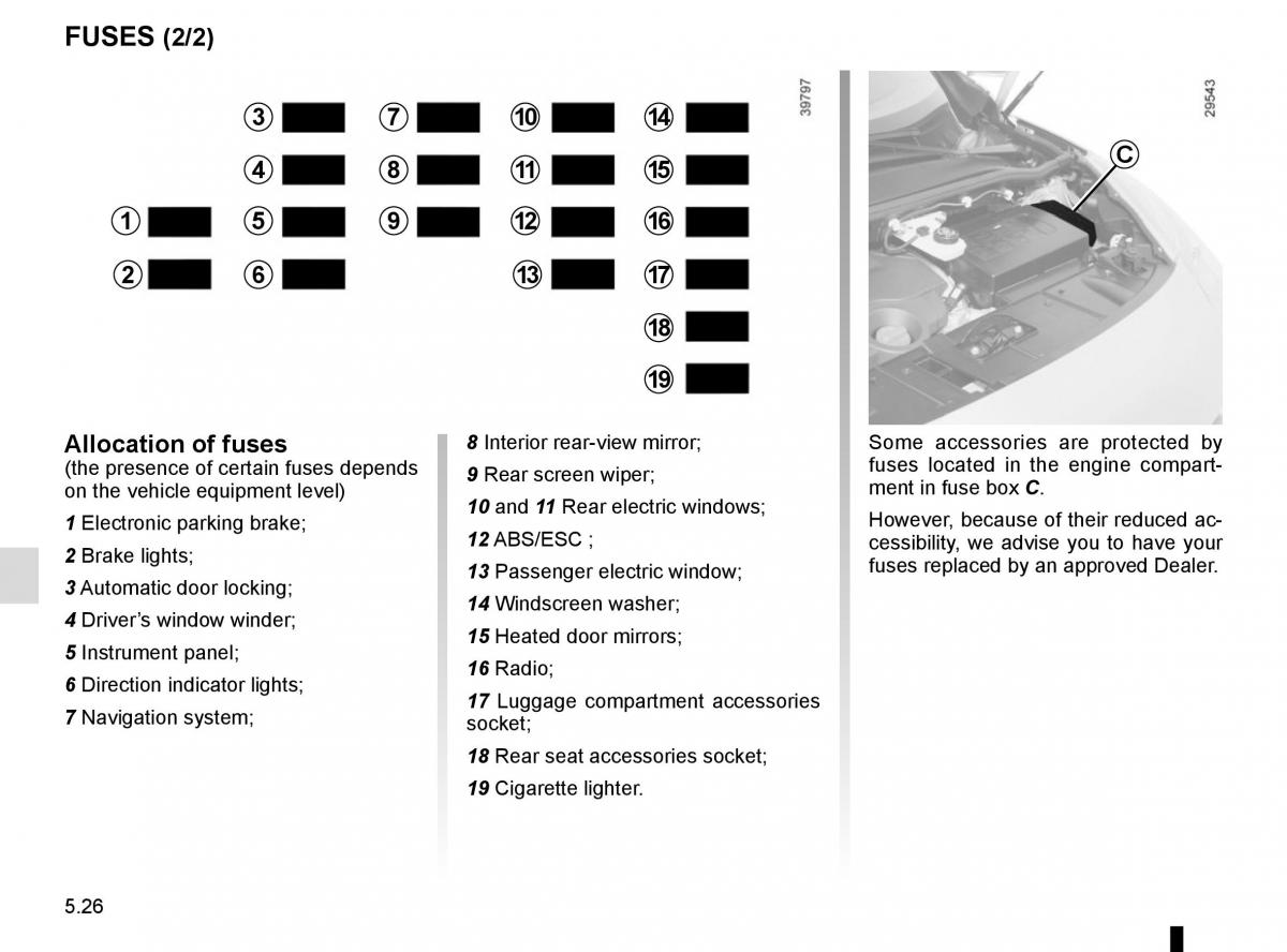 Renault Scenic III 3 owners manual / page 226