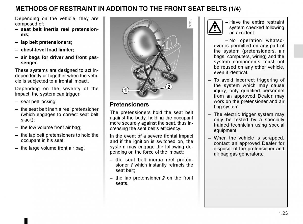 Renault Scenic III 3 owners manual / page 29