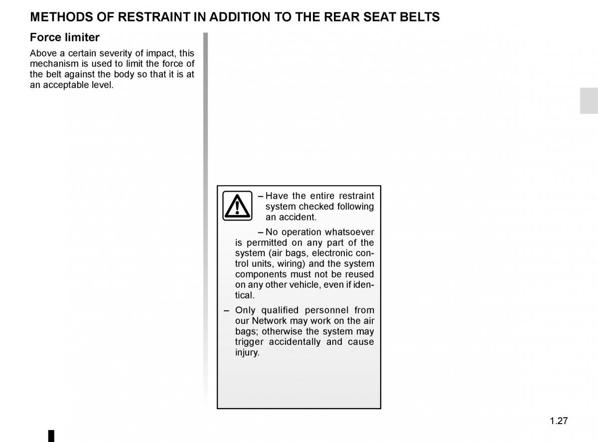 Renault Scenic III 3 owners manual / page 33