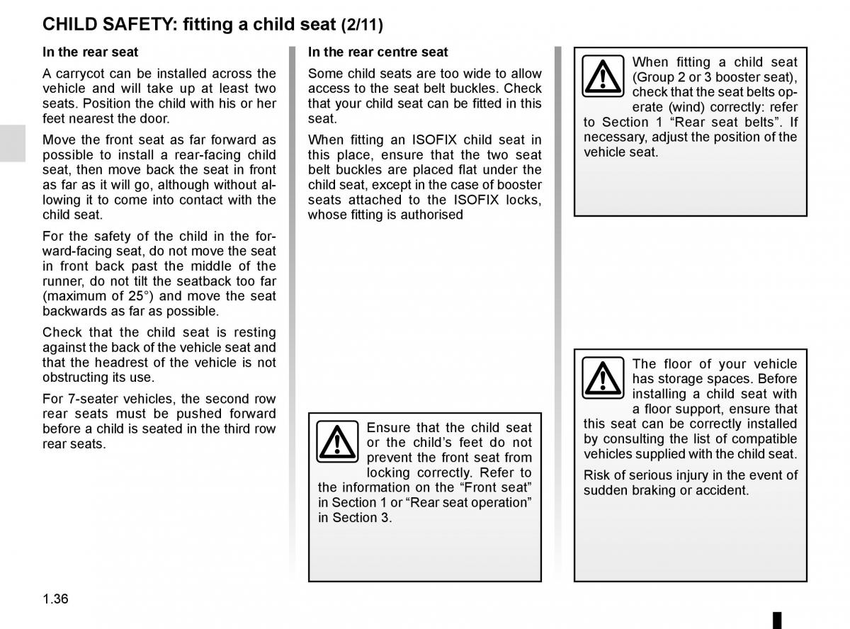 Renault Scenic III 3 owners manual / page 42