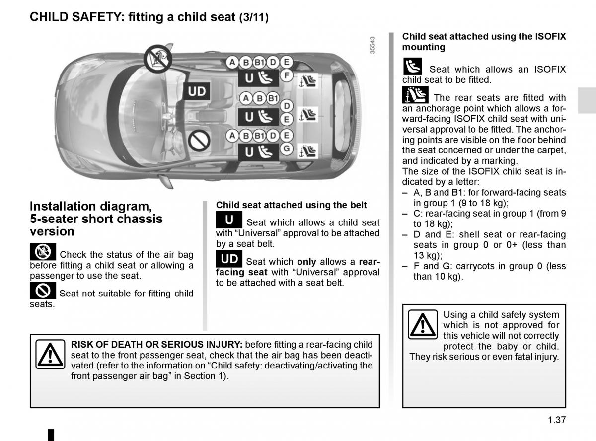 Renault Scenic III 3 owners manual / page 43