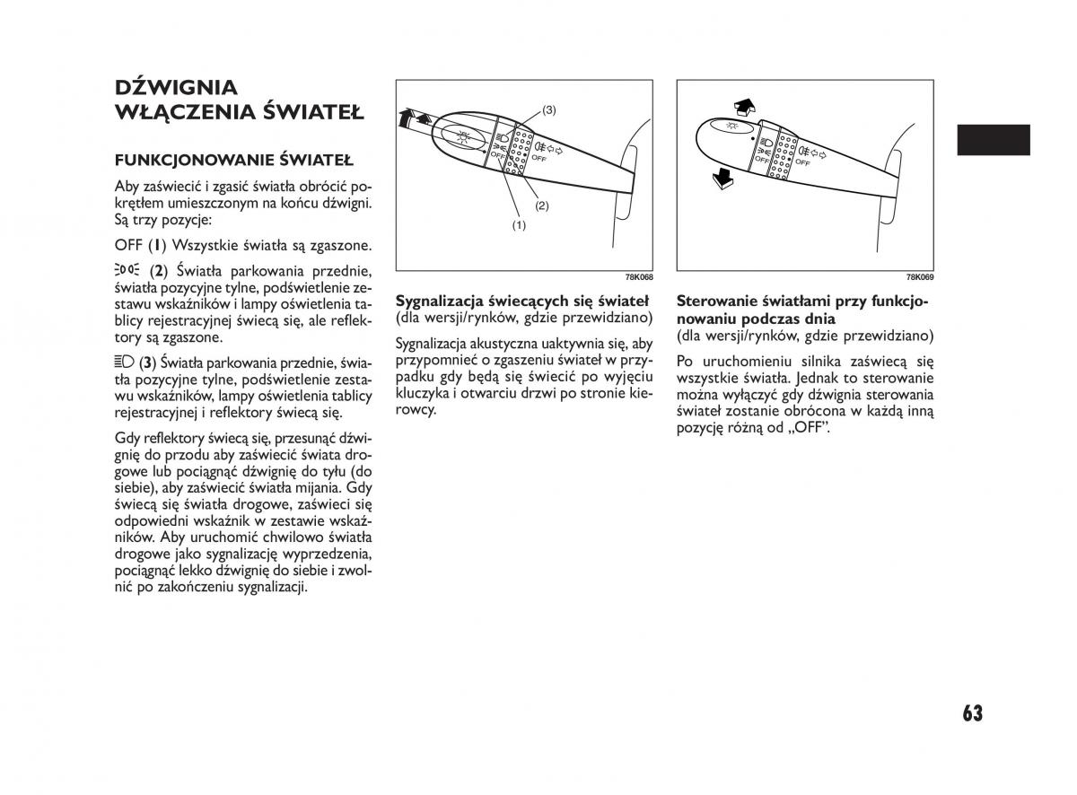 Fiat Sedici instrukcja obslugi / page 67