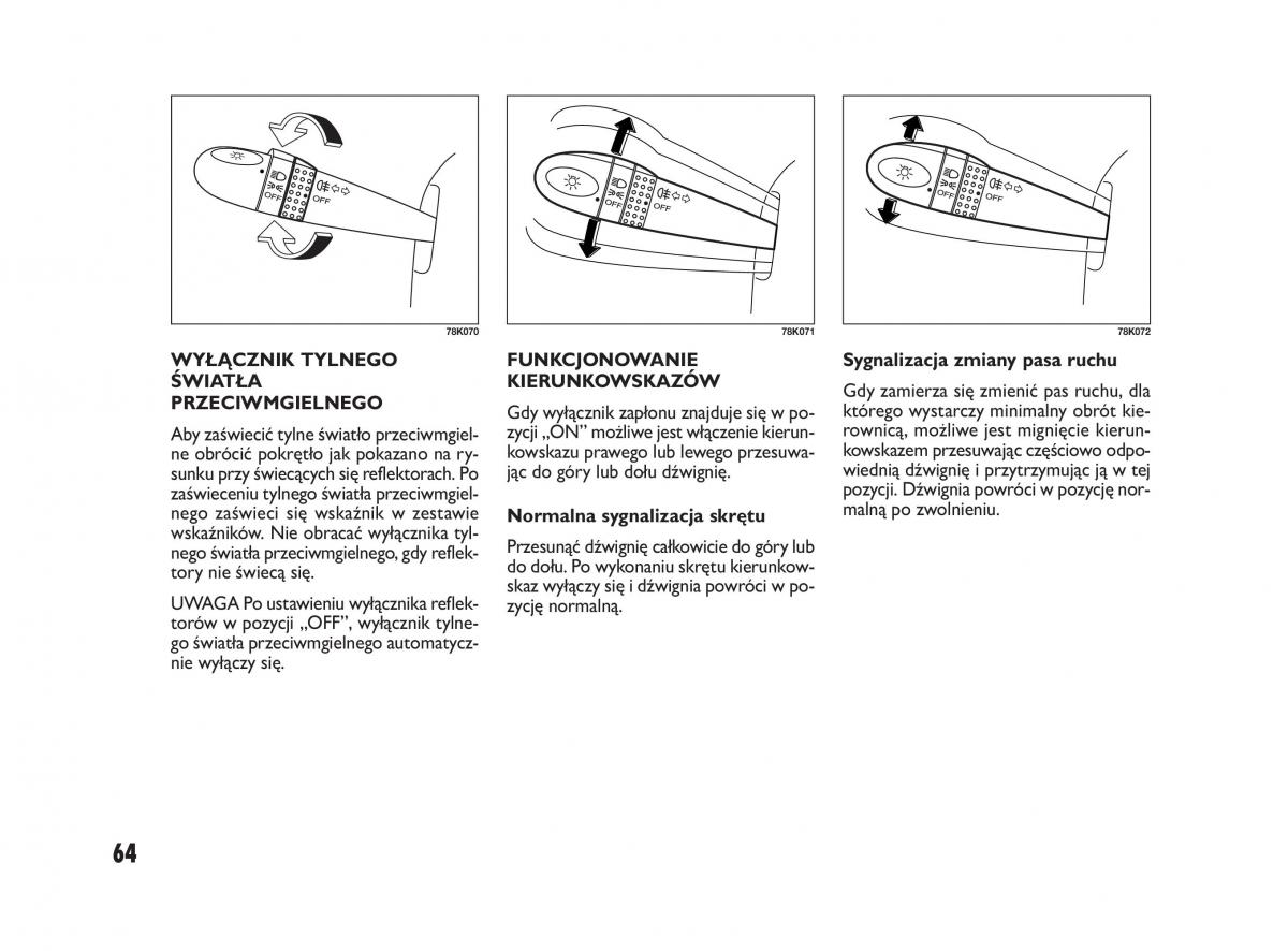 Fiat Sedici instrukcja obslugi / page 68