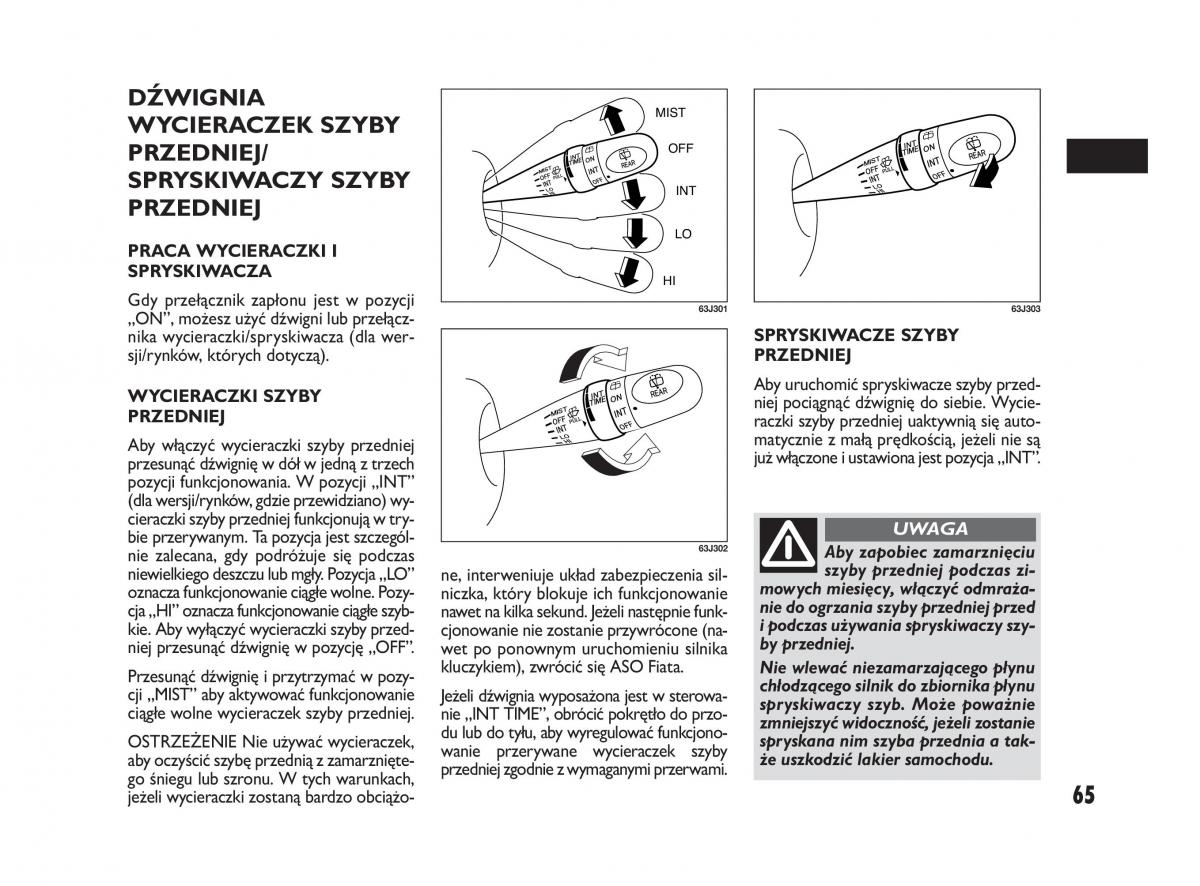 Fiat Sedici instrukcja obslugi / page 69