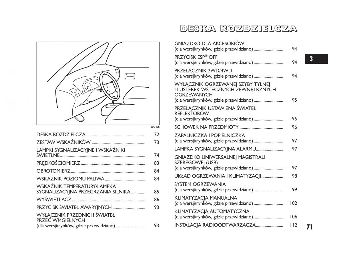 Fiat Sedici instrukcja obslugi / page 75