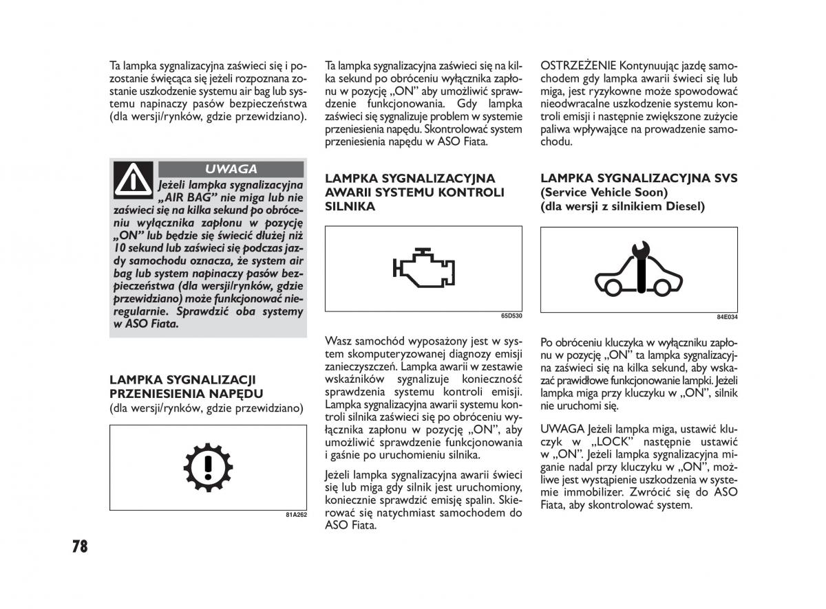 Fiat Sedici instrukcja obslugi / page 82