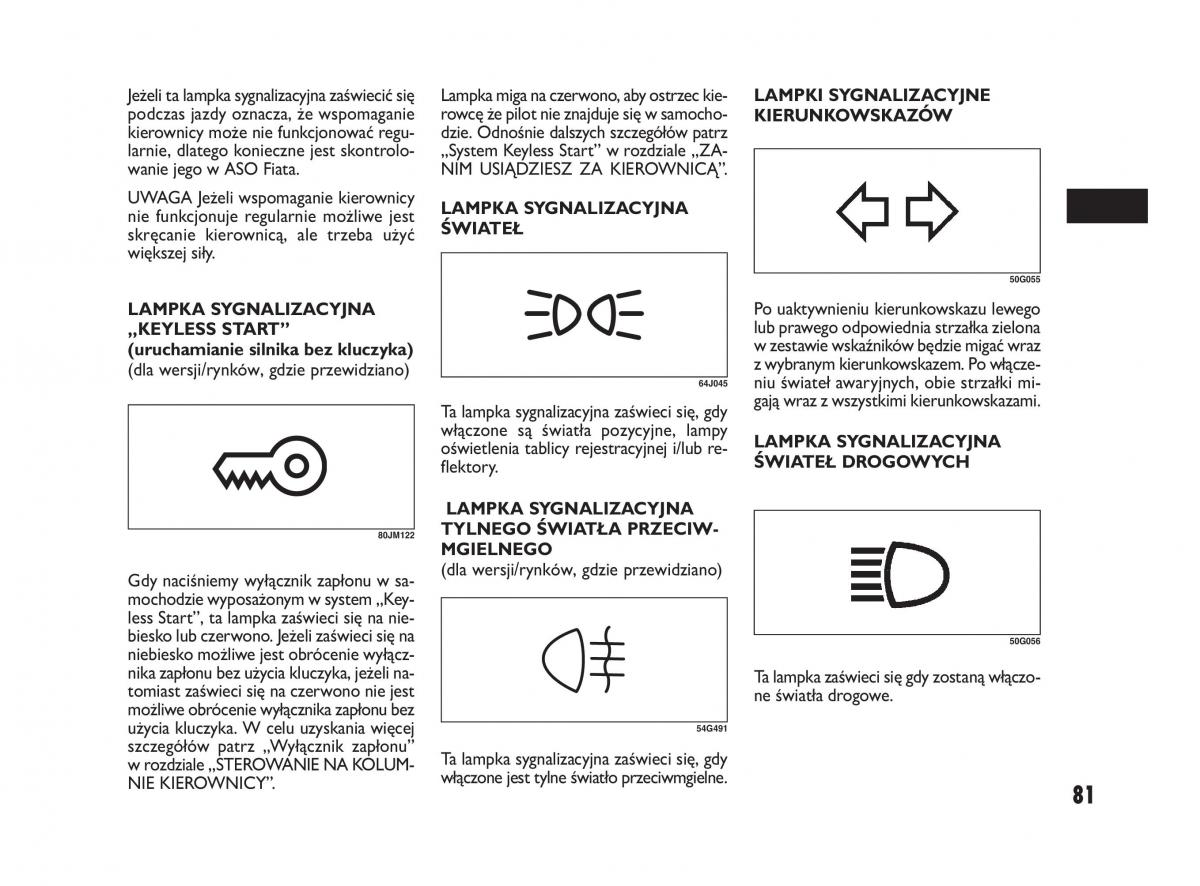 Fiat Sedici instrukcja obslugi / page 85