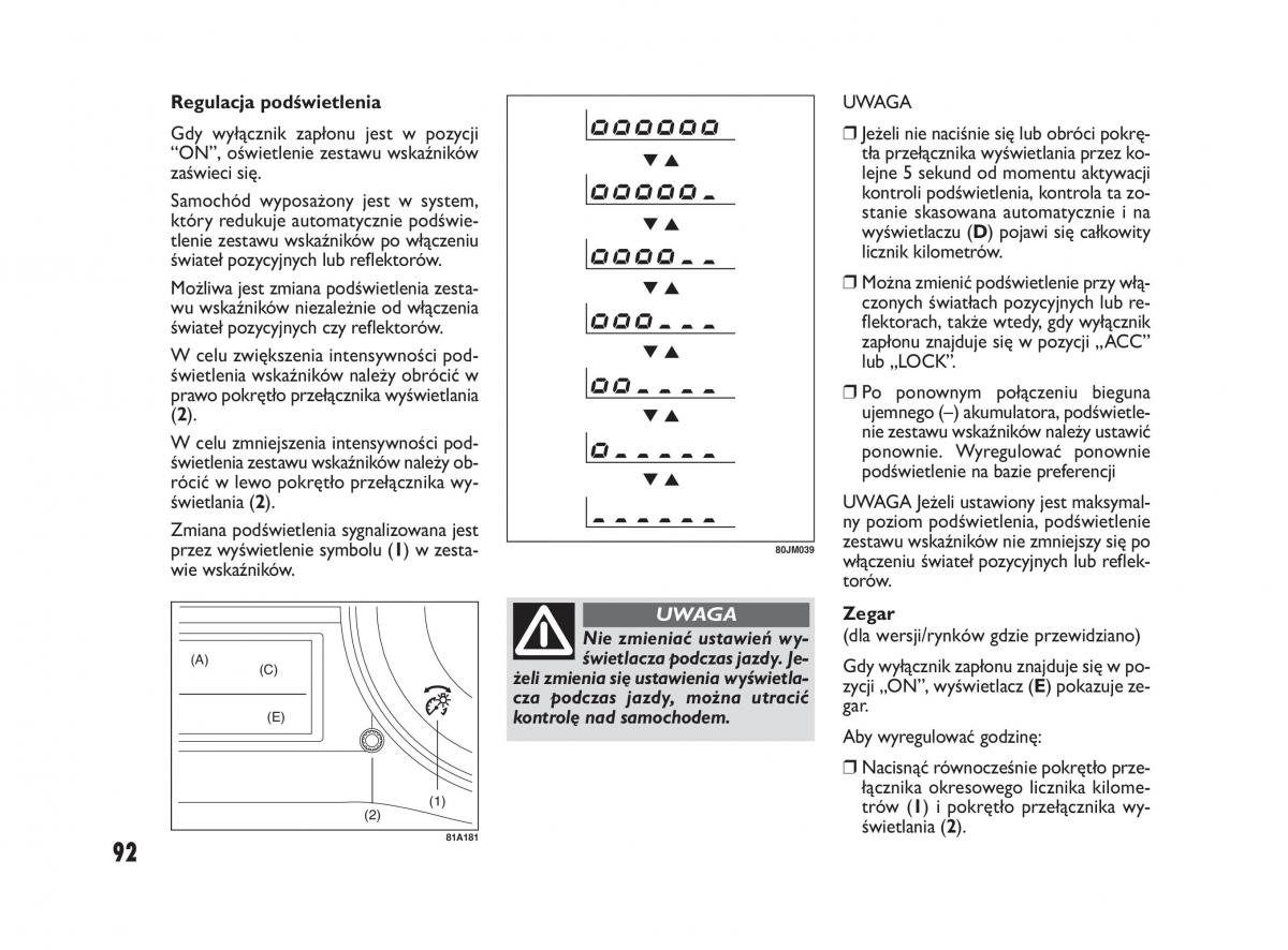 Fiat Sedici instrukcja obslugi / page 96