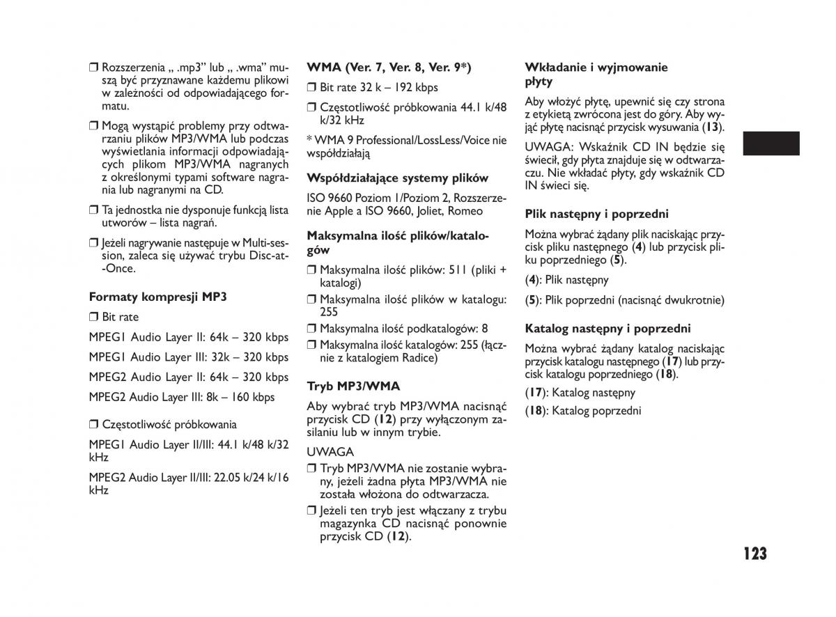 Fiat Sedici instrukcja obslugi / page 127