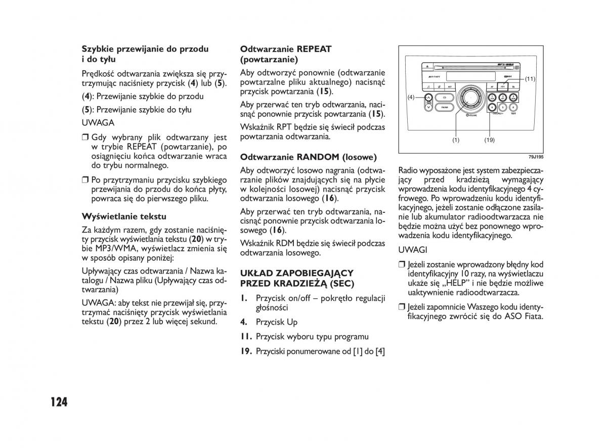 Fiat Sedici instrukcja obslugi / page 128