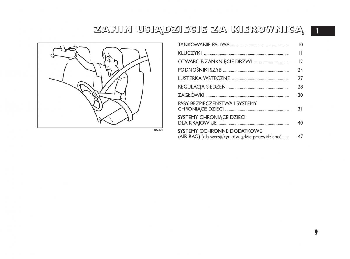 Fiat Sedici instrukcja obslugi / page 13