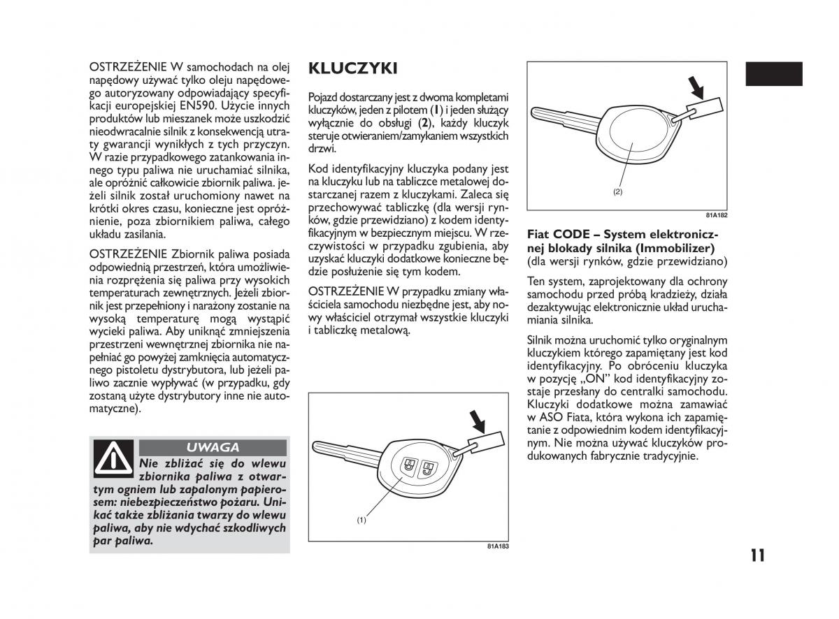 Fiat Sedici instrukcja obslugi / page 15