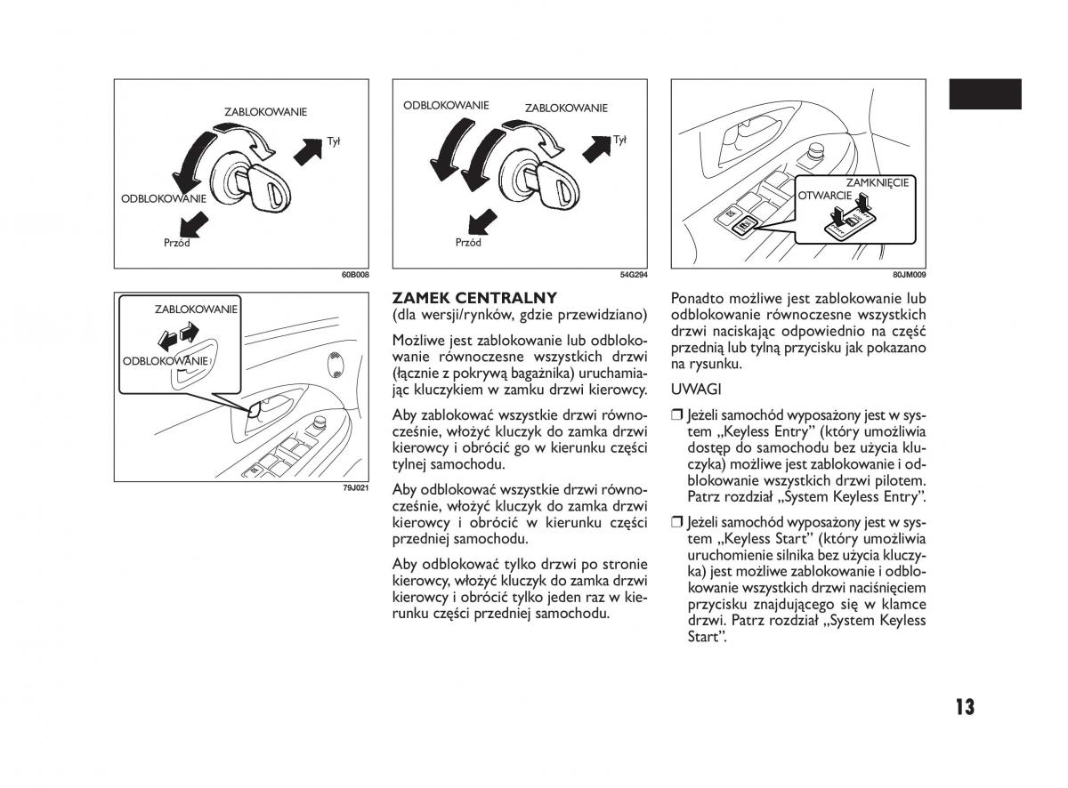 Fiat Sedici instrukcja obslugi / page 17