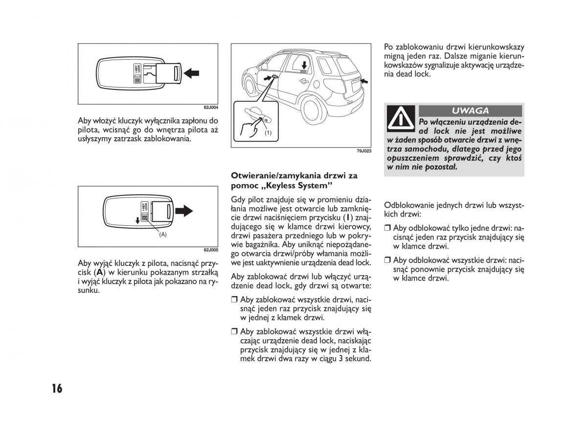 Fiat Sedici instrukcja obslugi / page 20