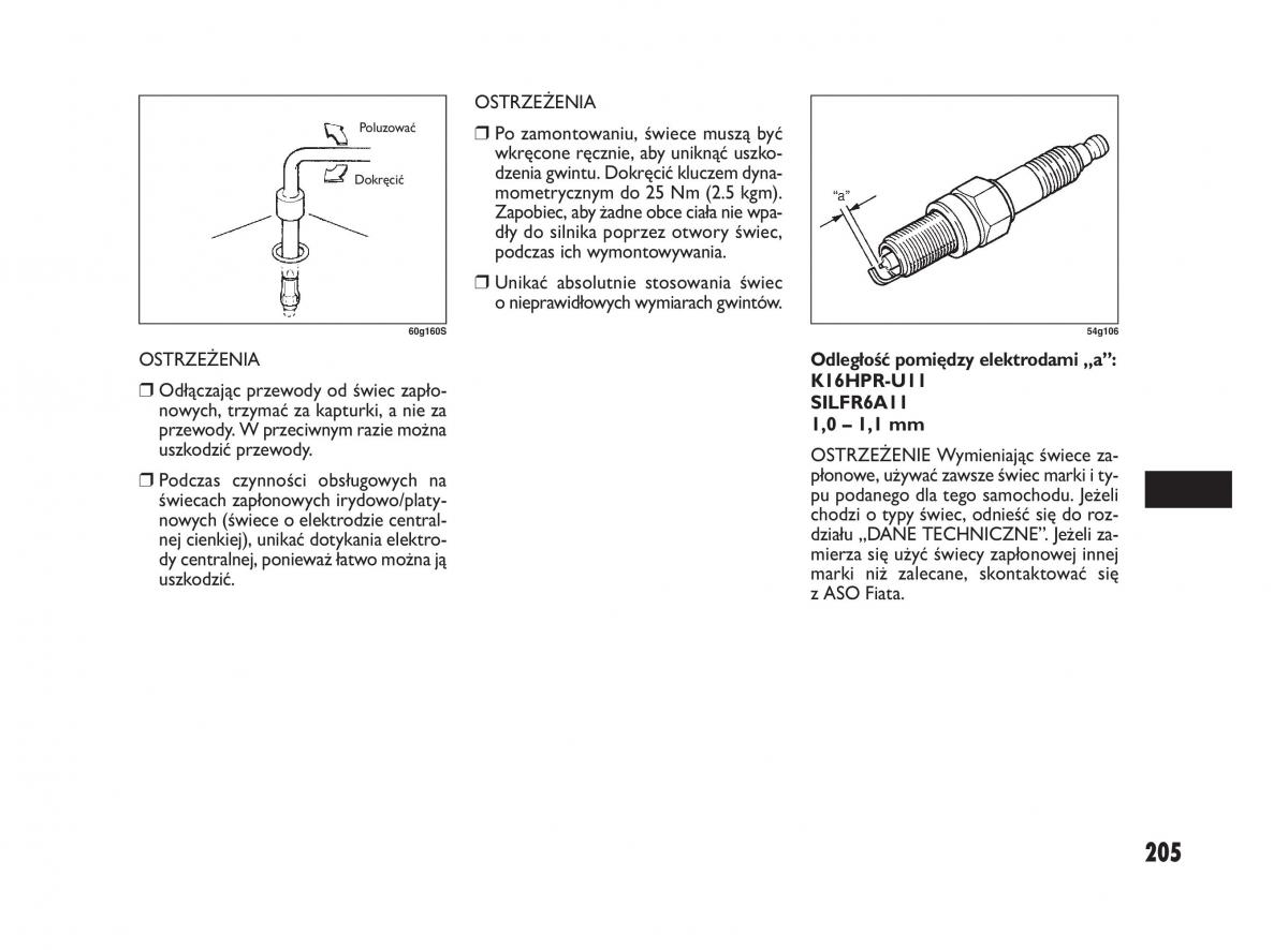 Fiat Sedici instrukcja obslugi / page 209