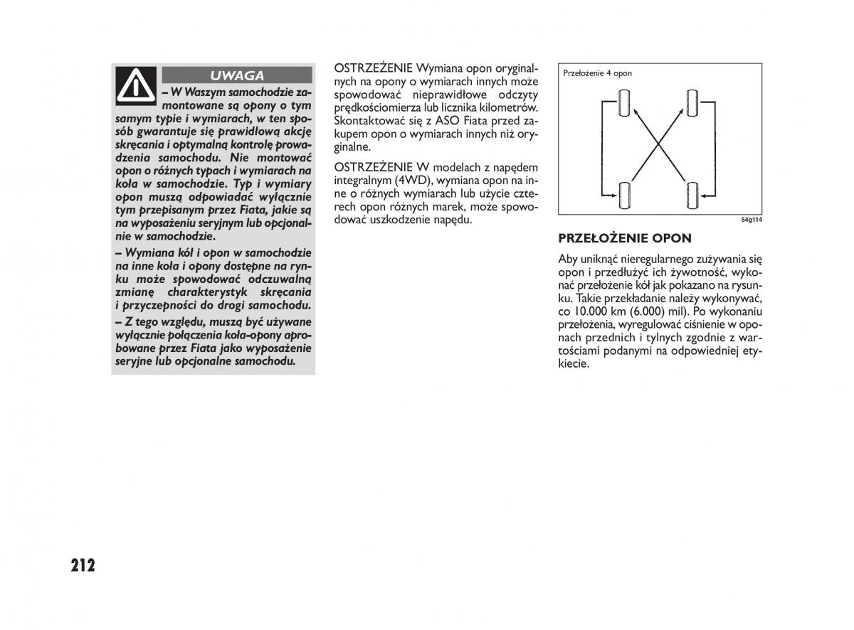 Fiat Sedici instrukcja obslugi / page 216